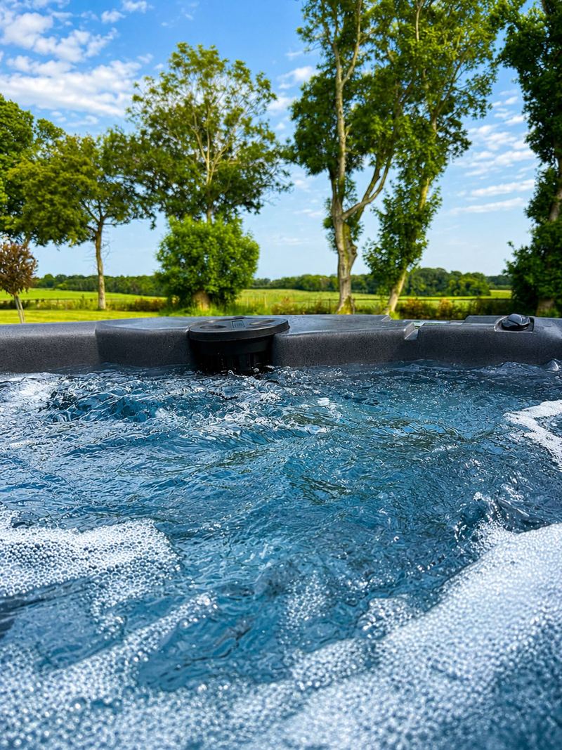 Hot tub at The Old Poultry Shed — The House and Pod