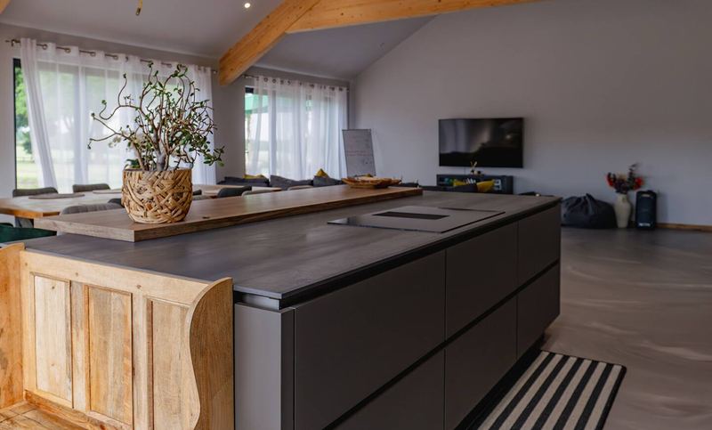 Living room at The Old Poultry Shed — The House and Pod