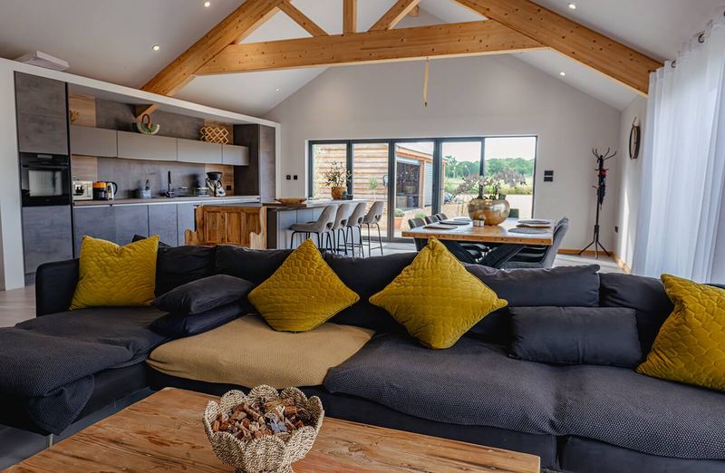 Living room at The Old Poultry Shed — The House and Pod